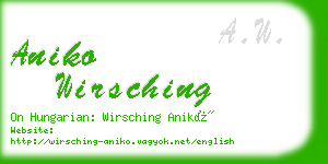 aniko wirsching business card